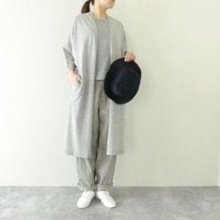 ネストローブ(nest Robe)のprit 梨地天竺七分袖 ドルマンスリーブ ロングカーディガン(カーディガン)