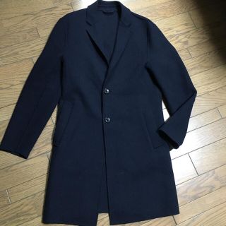 ZARA メンズ　コート　NAVY  スタンドカラー