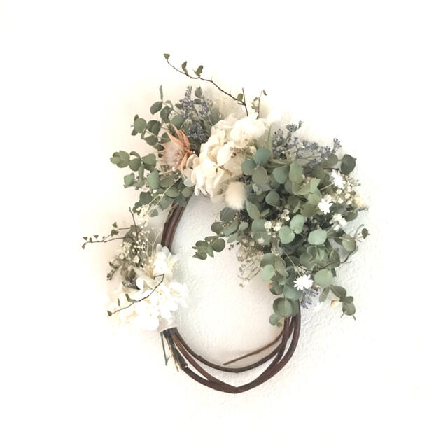 小葉ユーカリ　dried flower  oval wreathe