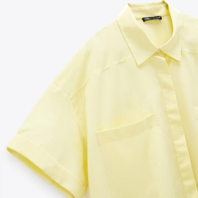 ZARA(ザラ)のZARA ザラ　オーバーサイズ仕様　ポプリンシャツ レディースのトップス(シャツ/ブラウス(半袖/袖なし))の商品写真