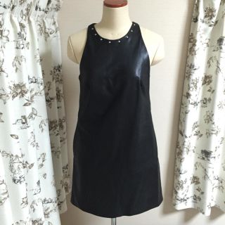 ザラ(ZARA)の新品！ZARA フェイクレザーワンピ(ミニワンピース)