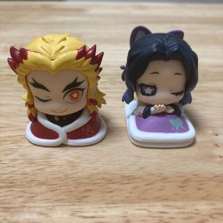 バンダイ(BANDAI)の鬼滅の刃　ガチャガチャ　おねむたん　煉獄杏寿郎　胡蝶しのぶ(キャラクターグッズ)