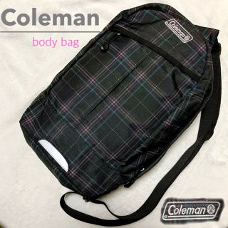 コールマン(Coleman)のColeman ボディバッグ　ブラック　チェック柄　男女兼用(ボディバッグ/ウエストポーチ)