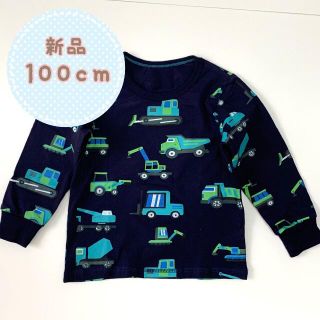 【新品】トップス Tシャツ 100cm 車柄 トラック 男の子 キッズ 子供服　(Tシャツ/カットソー)