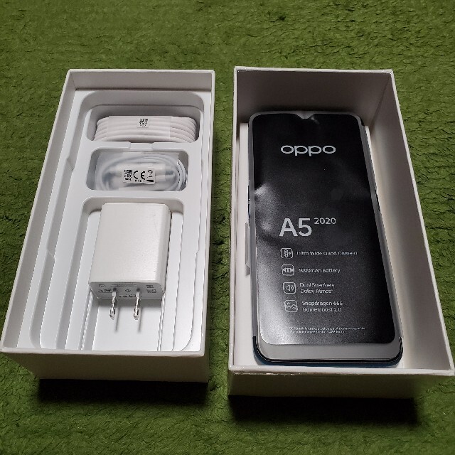 OPPO(オッポ)のOPPO A5 2020 64GB Green スマホ/家電/カメラのスマートフォン/携帯電話(スマートフォン本体)の商品写真