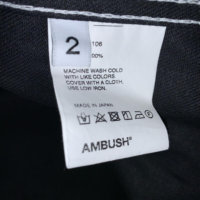 約89ｃｍ肩幅AMBUSH　 バックボタンデニムシャツジャケット