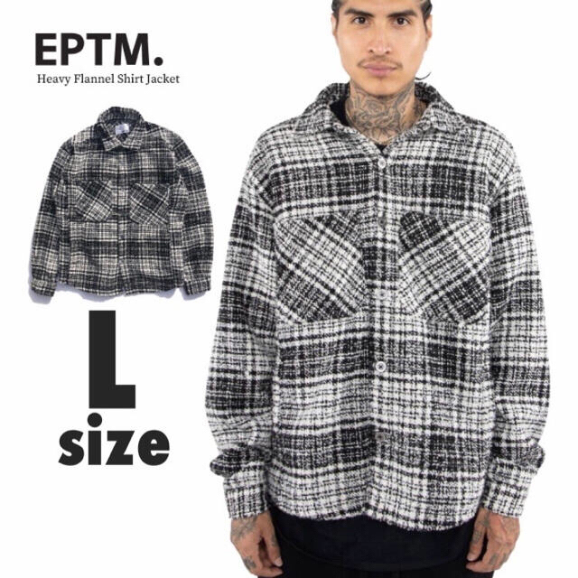 EPTM エピトミ Lサイズ 厚手 フランネル シャツジャケット　ネルシャツ 