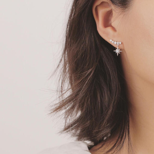 STAR JEWELRY(スタージュエリー)のsilver star zirconia pierce ◯s925 post レディースのアクセサリー(ピアス)の商品写真