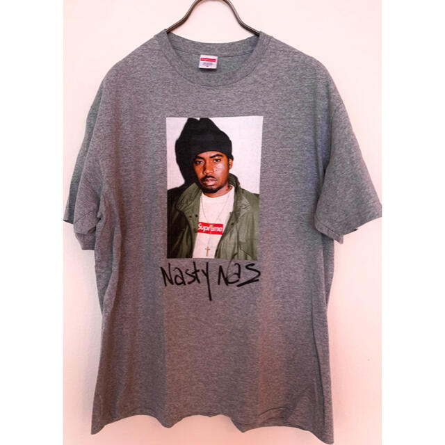 supreme nas tee グレー　M