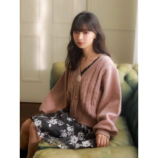 evelyn ビッグビジューカーディガン (カーディガン)