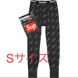 シュプリーム(Supreme)のSupreme®/Hanes® Thermal Pant (1 Pack) 黒S(レギンス/スパッツ)