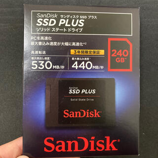 サンディスク(SanDisk)のSanDisk SSD PLUS 240GB SDSSDA-240G-J26(PCパーツ)