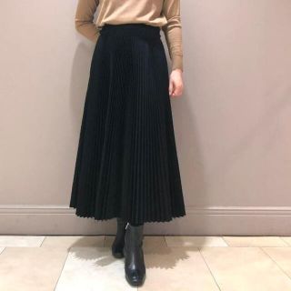 YLEVE イレーヴ プリーツスカート ネイビー ロングスカート マキシ