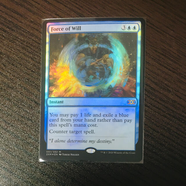 MTG FOIL force of will 2XM 英 意志の力