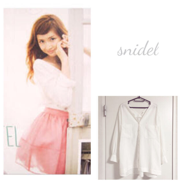 SNIDEL(スナイデル)のノーカラーポケットシャツ♡ レディースのトップス(シャツ/ブラウス(長袖/七分))の商品写真