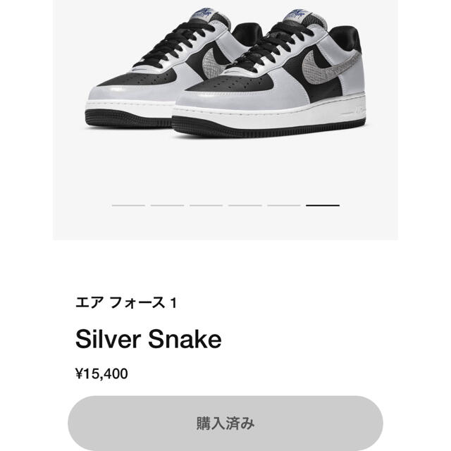 NIKE(ナイキ)のNIKE AIR FORCE 1 B  SILVER SNAKE  26.5 メンズの靴/シューズ(スニーカー)の商品写真