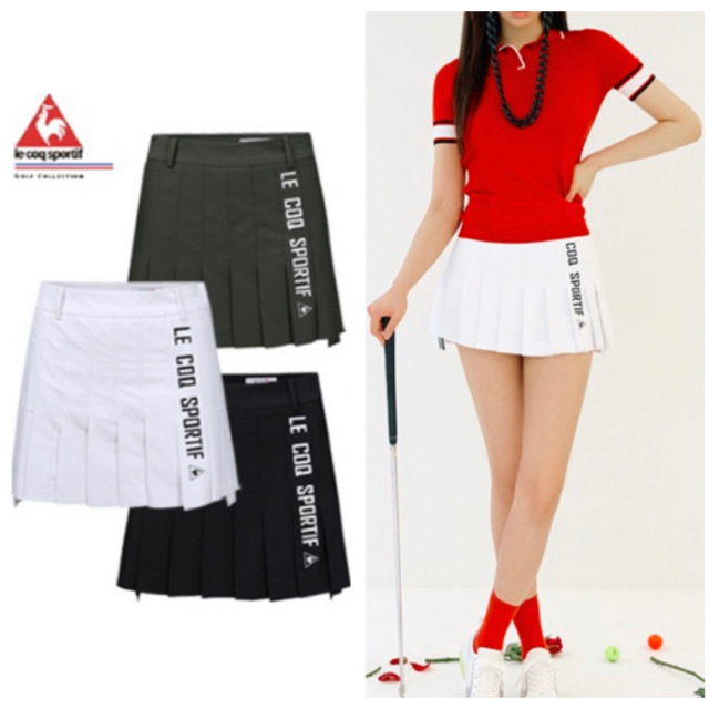 le coq sportif(ルコックスポルティフ)の☆LE COQ GOLF☆ルコック韓国　プリーツスカート  スポーツ/アウトドアのゴルフ(ウエア)の商品写真