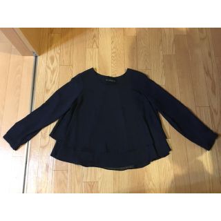 ザラ(ZARA)の極美品 ZARA 紺 長袖 カットソー (カットソー(長袖/七分))