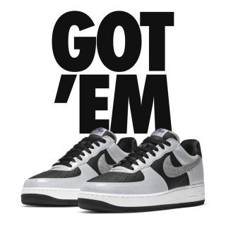 ナイキ(NIKE)のAF1 エアフォース1 Silver Snake  黒ヘビ　27.5(スニーカー)