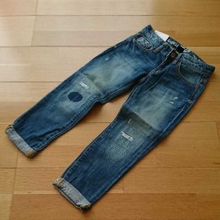 ギャップキッズ(GAP Kids)の新品 Gap Kids クラッシュ加工 テーパード デニム パンツ 6 120㎝(パンツ/スパッツ)