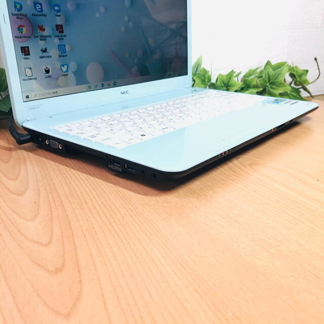 NEC - 超かわいい❤️水色PC☆Windows10☆激レア☆人気のNEC☆初心者