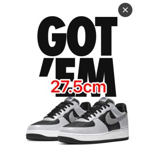 ナイキ(NIKE)のNIKE AIR FORCE 1 SILVER SNAKE 黒蛇 スネーク (スニーカー)