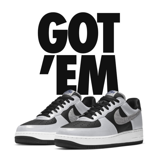 NIKE AIR FORCE 1 B SILVER SNAKE 26.0