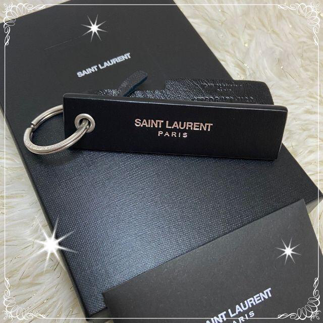 Saint Laurent(サンローラン)のラグジュアリー♪新品【サンローラン】レザー キーリング メンズのファッション小物(キーホルダー)の商品写真