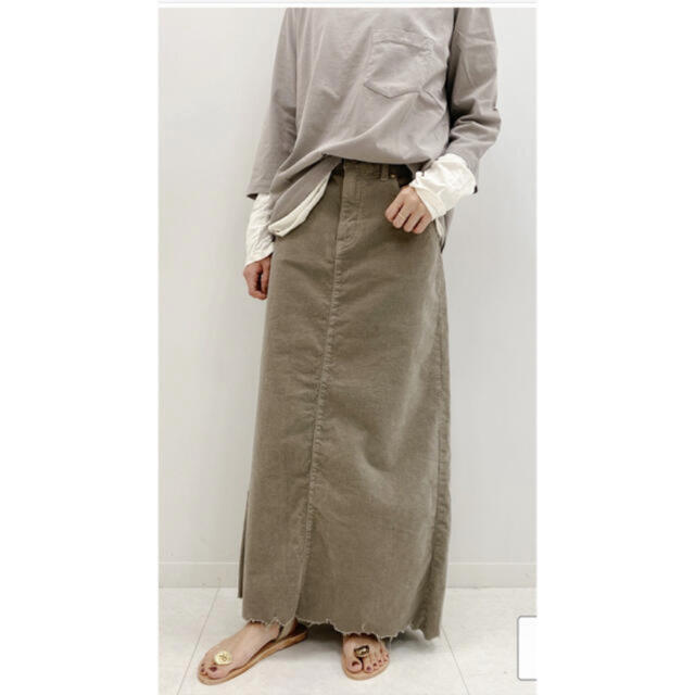 SURT/サート】 コーデュロイマキシスカート 36 グレー | myglobaltax.com
