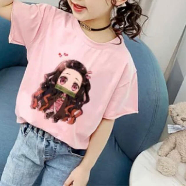 鬼滅の刃。Tシャツ 110センチ キッズ/ベビー/マタニティのキッズ服女の子用(90cm~)(Tシャツ/カットソー)の商品写真