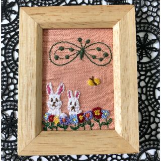 ミナペルホネン(mina perhonen)の【専用です】ミナペルホネン　バンドメイド　刺繍　壁掛け(アート/写真)