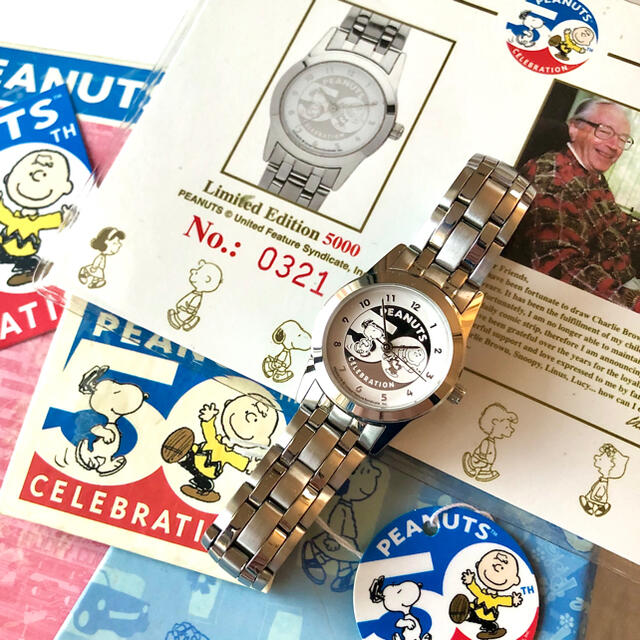 Peanuts 新品 限定ピーナッツ スヌーピー 50周年 5000本限定 クォーツ腕時計の通販 By 3点以上で10 オフ さくら ピーナッツならラクマ