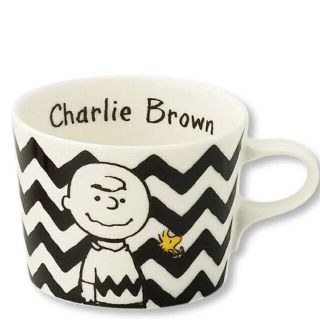 ピーナッツ(PEANUTS)の【スヌーピー(PEANUTS)】モノトーン◆マグカップ◆チャーリーブラウン(グラス/カップ)