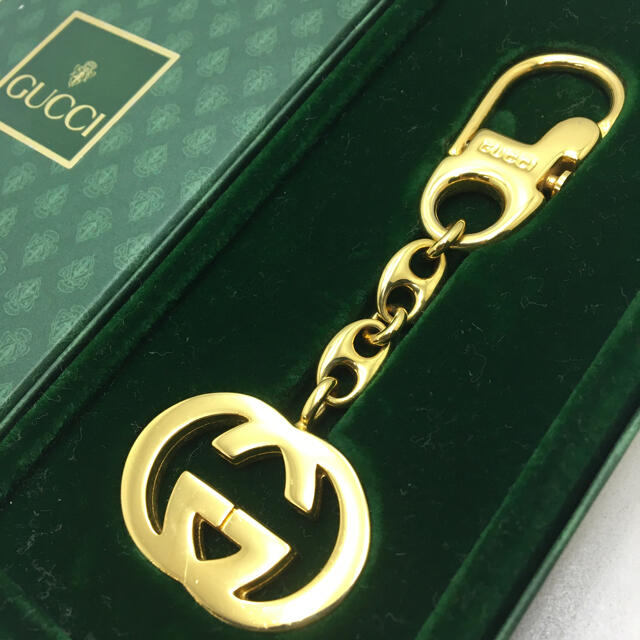 Gucci - オールドグッチ キーホルダー キーリング バッグチャーム 箱