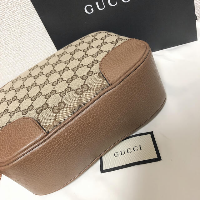 Gucci(グッチ)の【まー様専用】グッチ GGキャンバス×レザー  ベージュ×ブラウン レディースのバッグ(ショルダーバッグ)の商品写真