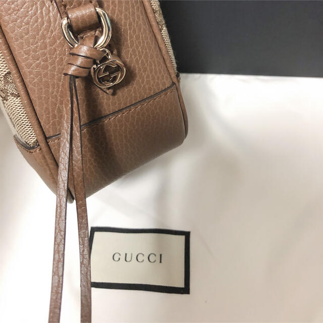 Gucci(グッチ)の【まー様専用】グッチ GGキャンバス×レザー  ベージュ×ブラウン レディースのバッグ(ショルダーバッグ)の商品写真