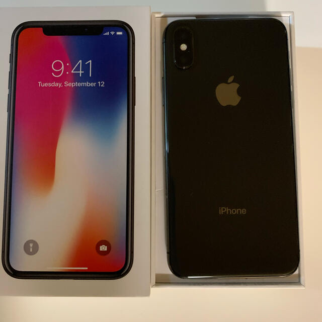 買取り実績 スペースグレー iPhone X オマケあり- 256GB SIMフリー