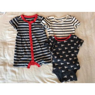 ベビーギャップ(babyGAP)の【baby Gap】ロンパース 3セット 9-12MONTHS(ロンパース)