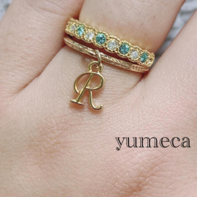 華奢イニシャルとスワロ2連リング💓💍 レディースのアクセサリー(リング(指輪))の商品写真