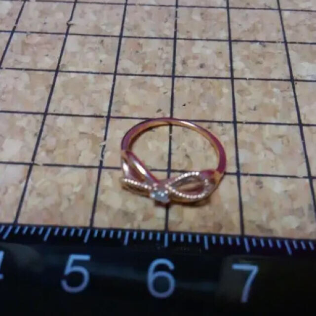 agete(アガット)のアガット♡ピンキーリング リボン୨୧ ダイヤ レディースのアクセサリー(リング(指輪))の商品写真
