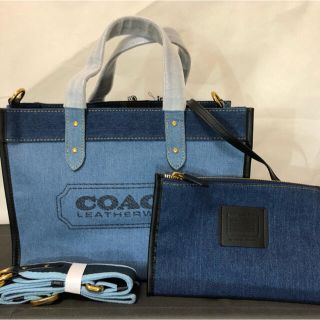 コーチ(COACH)のCOACH コーチ　トートバッグ デニム　フィールドトート30ウィズコーチ(トートバッグ)