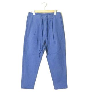 ブフト(BUKHT)のbukht ブフト 1-TUCK TAPERED PANT コットンリネン 1タックテーパードパンツ BV-52804 2(M) ブルー イージー ワイド ボトムス【新古品】【中古】【bukht】(デニム/ジーンズ)