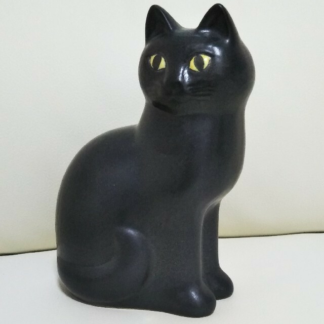 Lisa Larson(リサラーソン)の新品◆リサラーソン マンズ 猫 ねこ ミディアム 黒 Lisa Larson インテリア/住まい/日用品のインテリア小物(置物)の商品写真