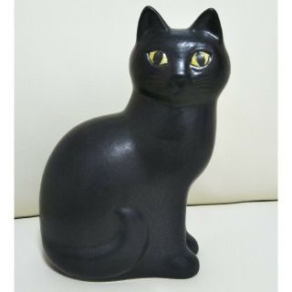 リサラーソン(Lisa Larson)の新品◆リサラーソン マンズ 猫 ねこ ミディアム 黒 Lisa Larson(置物)