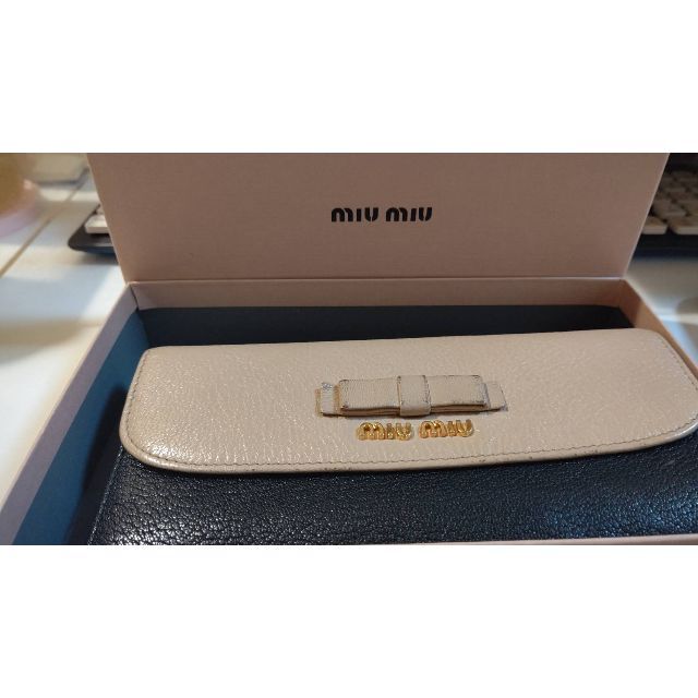 miumiu リボンバイカラー 　長財布