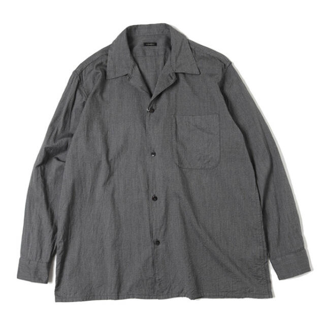 お気に入りの 新品　COMOLI コモリ-ヨリ杢 オープンカラーシャツ/BLACK- シャツ