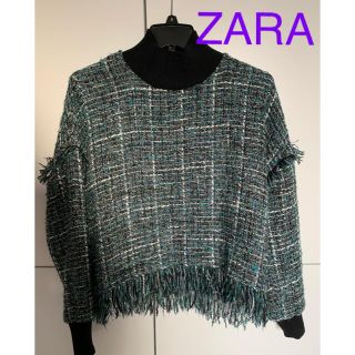 ザラ(ZARA)のツイード生地　カットソー(カットソー(長袖/七分))