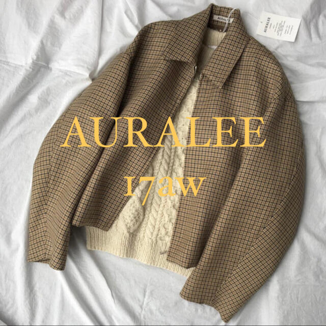 美品】AURALEE 17aw ガンクラブチェックブルゾン 希少 新年の贈り物