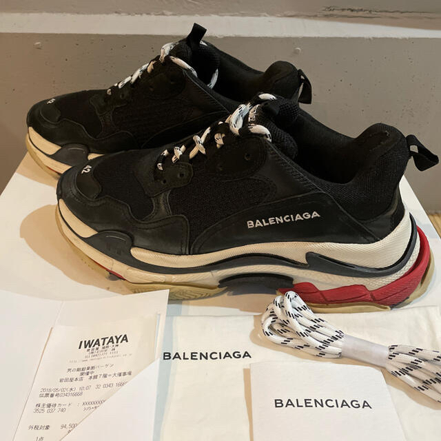 メンズBALENCIAGA ノアール バレンシアガ tripleS 42