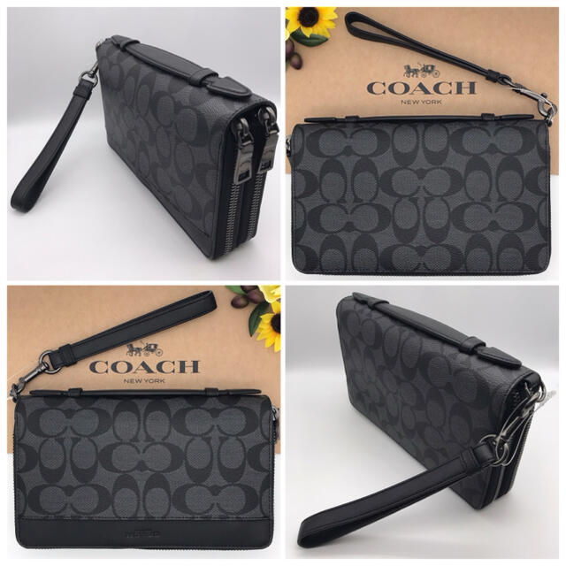 COACH(コーチ)のCOACH 長財布　★大人気★　ダブルジップ　トラベル　シグネチャー　新品 メンズのファッション小物(長財布)の商品写真